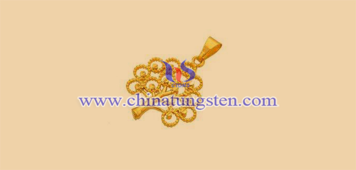 鎢合金鍍金發(fā)財(cái)樹吊墜圖片
